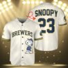 Snoopy Milwaukee Brewers Retro Jersey Baseball 3 3