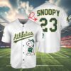 Snoopy Oakland Athletics Baseball Jersey 4 4