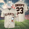 Snoopy Personalized San Francisco Giants Baseball Jersey 4 4