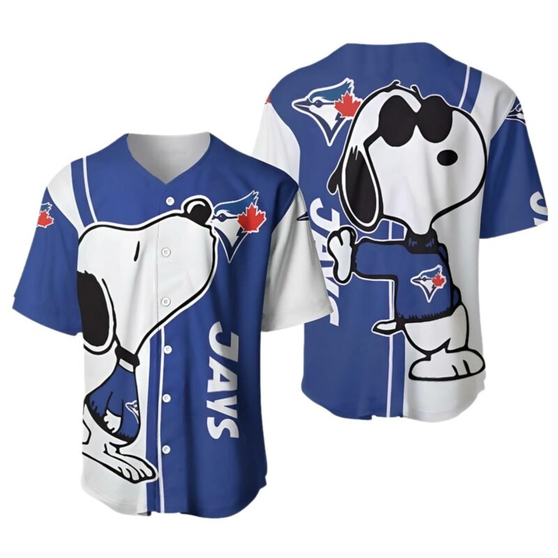 Snoopy Toronto Blue Jays Baseball Jersey 1 1