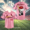 St Louis Cardinals Hello Kitty 50th Anniversary Baseball Jersey 4 4