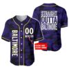 Straight Outta Baltimore Ravens Baseball Jersey 1 1