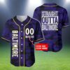 Straight Outta Baltimore Ravens Baseball Jersey 2 2