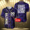 Straight Outta Baltimore Ravens Baseball Jersey 3 3