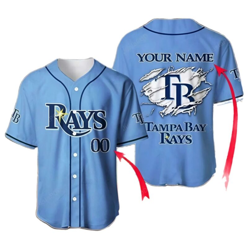 Tampa Bay Rays Baseball Jersey Personalized 1 1