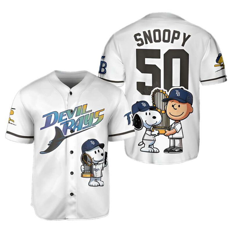 Tampa Bay Rays Snoopy Baseball Jersey 1 1