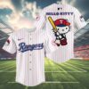 Texas Rangers Hello Kitty Night 2025 Stripe Baseball Jersey 4 4