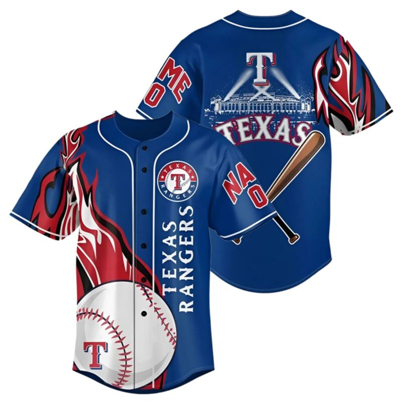 Texas Rangers MLB Personalized Baseball Jersey 1 1