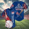 Texas Rangers MLB Personalized Baseball Jersey 4 4