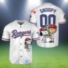 Texas Rangers White Jersey with Snoopy and Charlie Brown 2 2