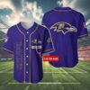 Vintage Baltimore Ravens Jersey Baseball Purple 4 4