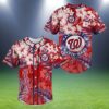 Washington Nationals Youth Jersey Baseball with Flower Pattern 2 2