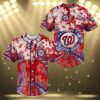 Washington Nationals Youth Jersey Baseball with Flower Pattern 3 3