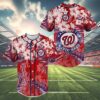 Washington Nationals Youth Jersey Baseball with Flower Pattern 4 4