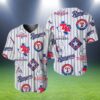 White Texas Rangers Baseball Jersey MLB 2 2