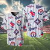 White Texas Rangers Baseball Jersey MLB 4 4